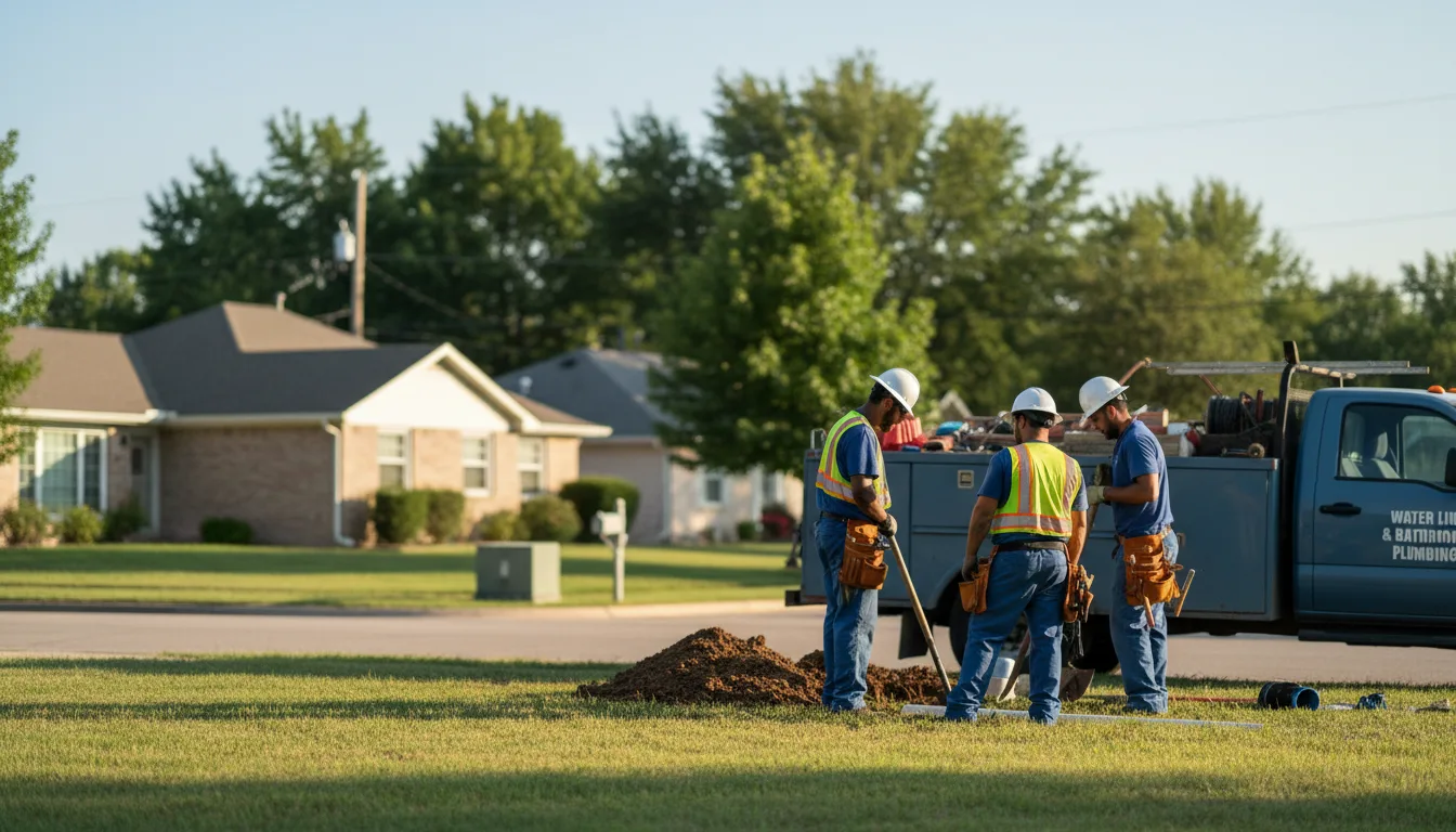 Residential water line and bathroom plumbing service in Coal Hill, AR